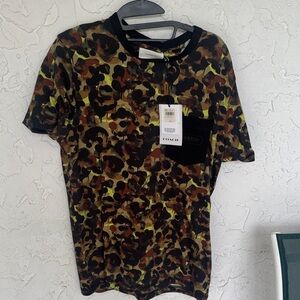 Coach Men’s Short Sleeve Camo Tee - Green/Brown/Black